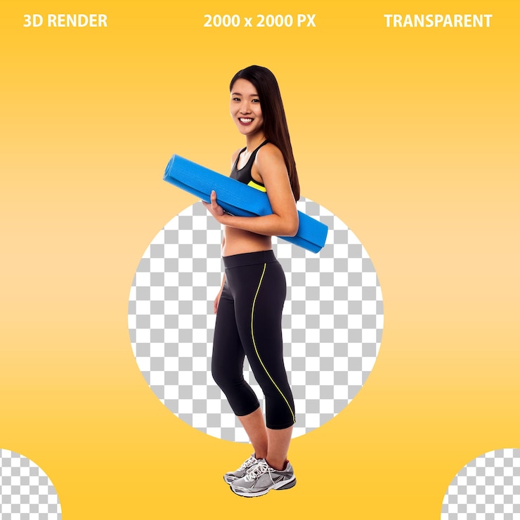 PSD una mujer haciendo ejercicio en el gimnasio haciendo dieta