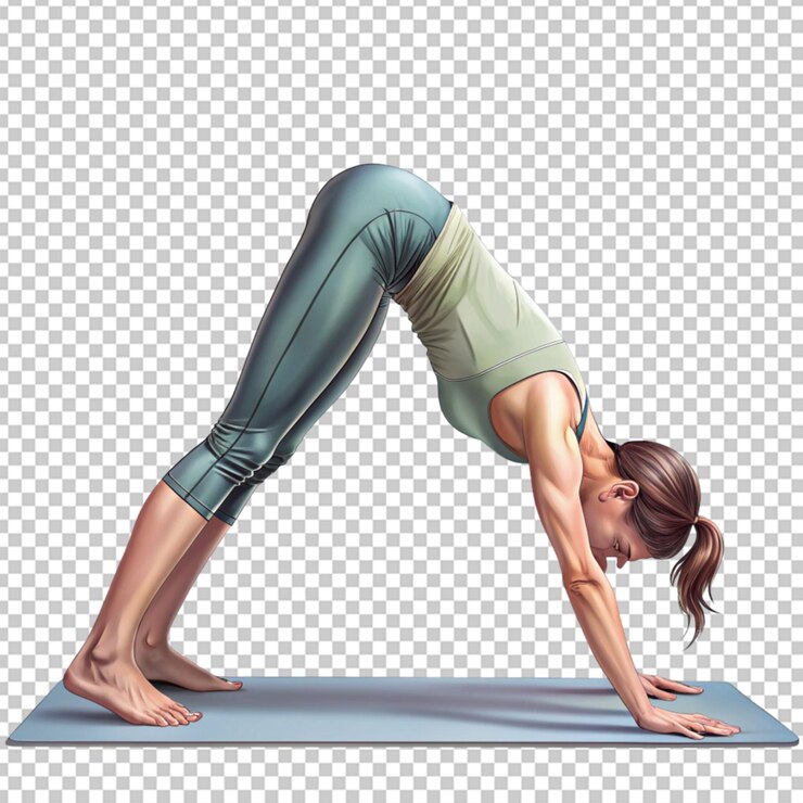 PSD mujer haciendo yoga
