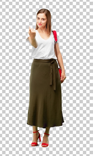 Mujer joven bonita y elegante cortada lista para colocar en tu