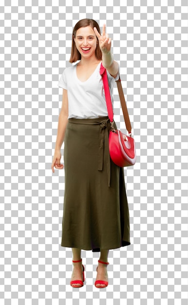 Mujer joven bonita y elegante cortada lista para colocar en tu