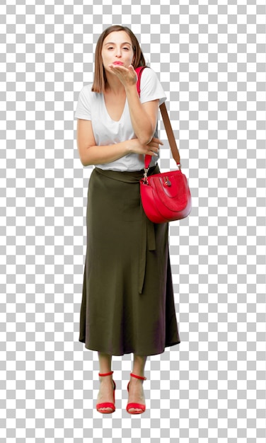 Mujer joven bonita y elegante cortada lista para colocar en tu