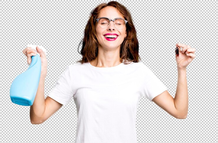PSD mujer joven y bonita hispana sosteniendo un concepto de enfermedad de cucaracha