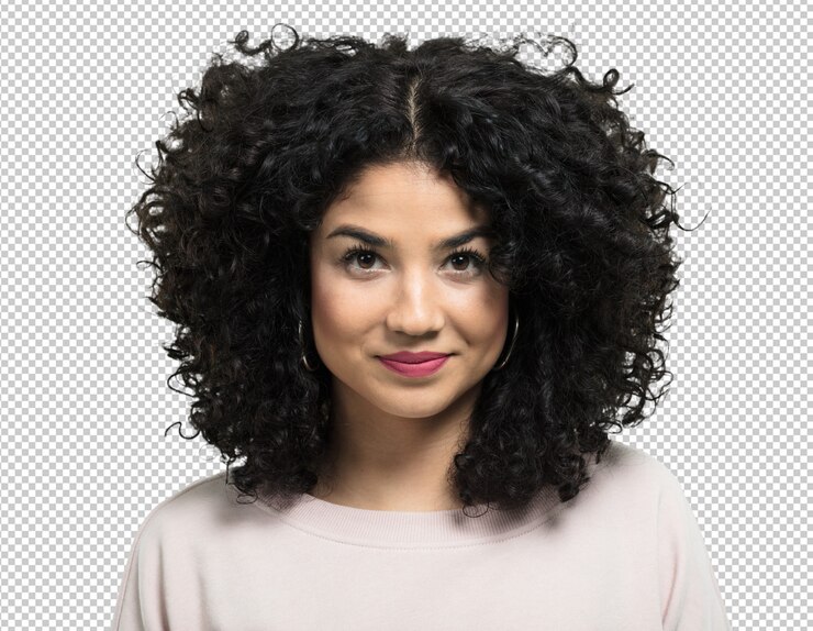 PSD mujer joven riendo y feliz
