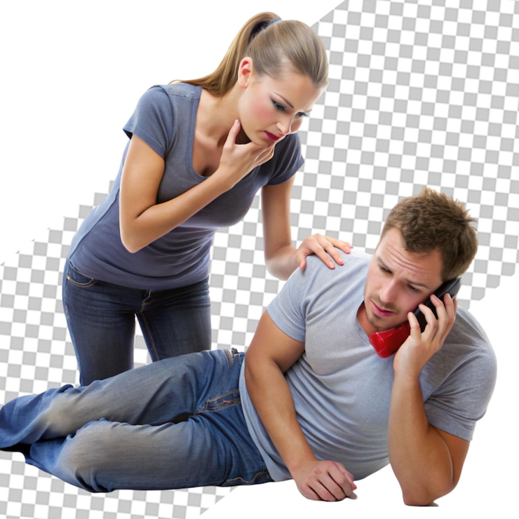 PSD mujer joven triste pensando en las dificultades de relación que tiene con su novio