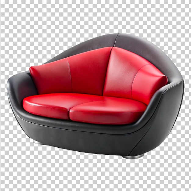 Mujer madura descansando en un sillón aislada PNG