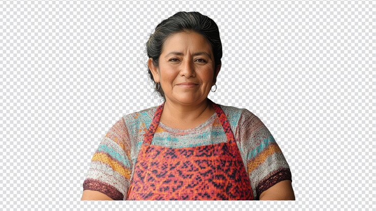 PSD mujer mexicana de mediana edad empoderada de pie con confianza un retrato ideal para diversas representaciones culturales y campañas de empoderamiento