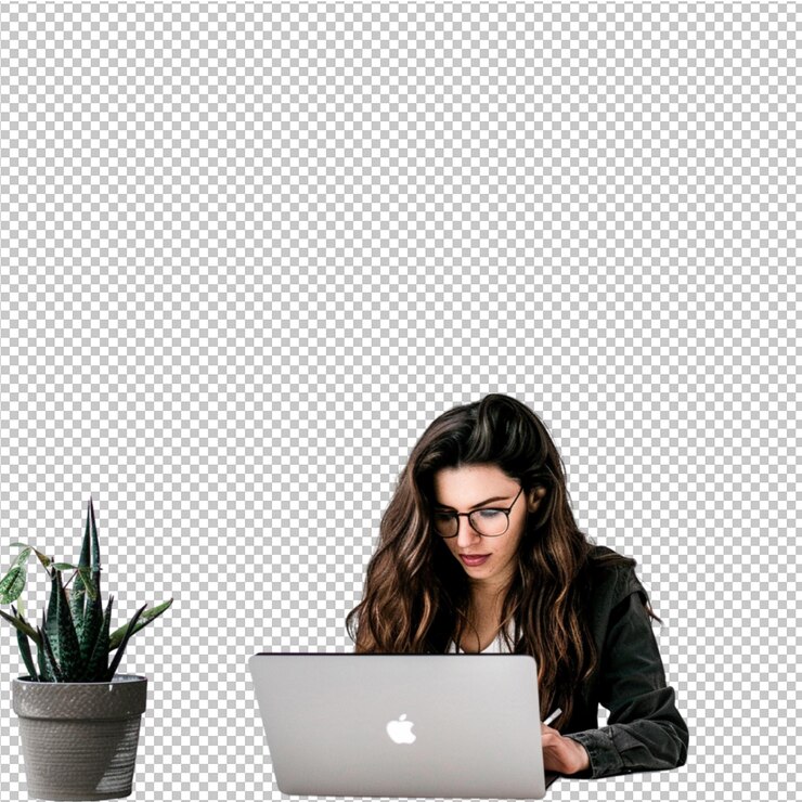 mujer de negocios trabajando en una computadora portátil