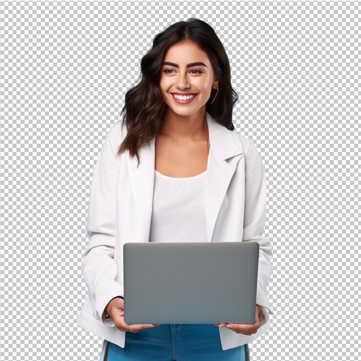 mujer de negocios trabajando en una computadora portátil