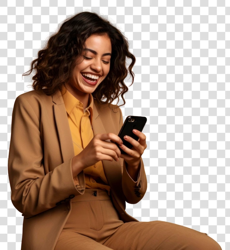 PSD mujer de png sonriendo riendo foto para adultos