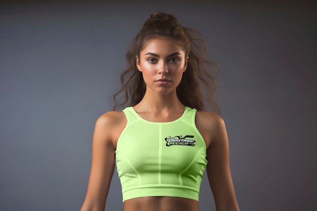 Mujer de talla media con ropa deportiva