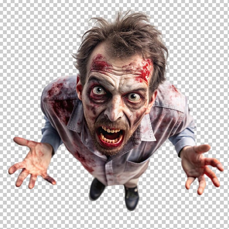 PSD mujer terror oscuro zombie misterio muerte aterrador carnaval bruja miedo viejo furioso halloween muerto