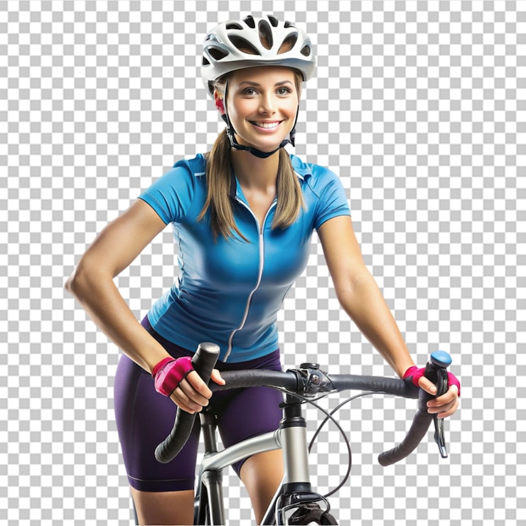 PSD mulher a andar de bicicleta