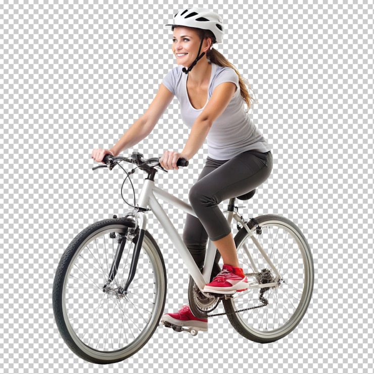 PSD mulher a andar de bicicleta