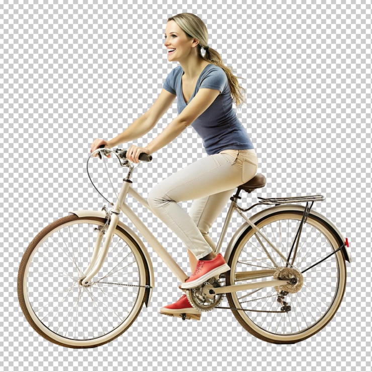PSD mulher a andar de bicicleta