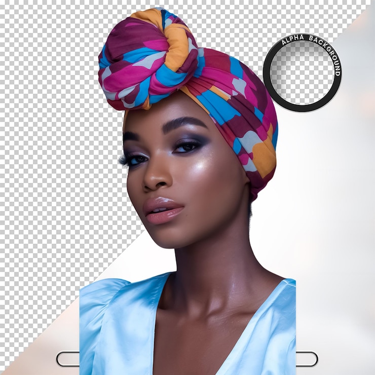 PSD mulher afro negra psd element png