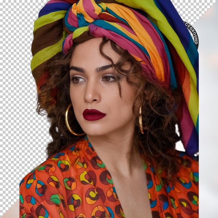 PSD mulher afro negra psd element png
