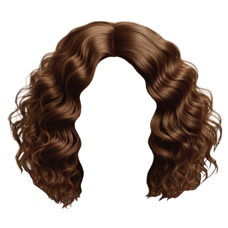PSD mulher da moda com cabelos encaracolados, cores castanhas e vermelhas, moda, beleza, estilo, gerado pela ia.