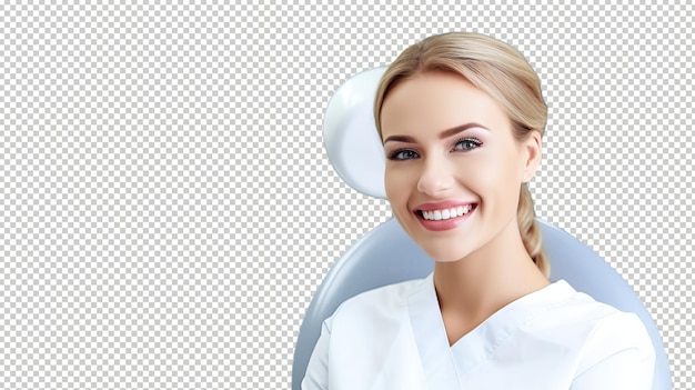 PSD mulher dentista europeia psd fundo branco transparente isolado