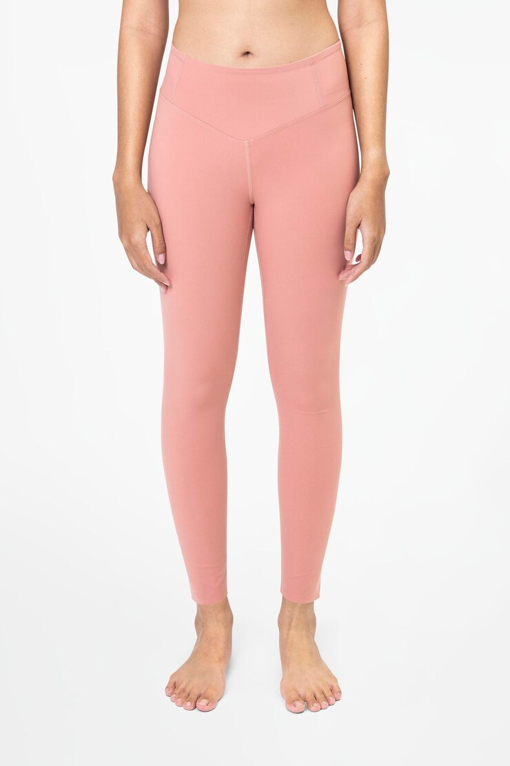 PSD mulher em leggings rosa psd maquete moda de roupas esportivas