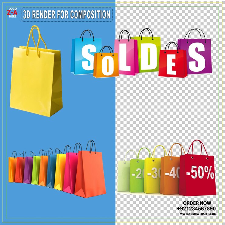 PSD mulher moda compras beleza mulher segurando três moda menina pessoas