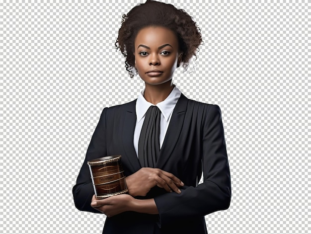 PSD mulher negra advogada psd fundo branco transparente isolado