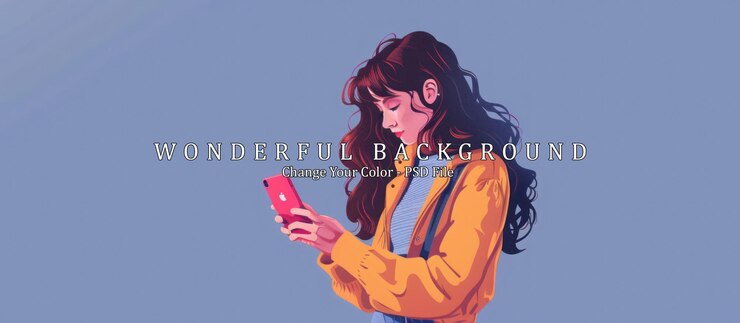 PSD mulher usando smartphone