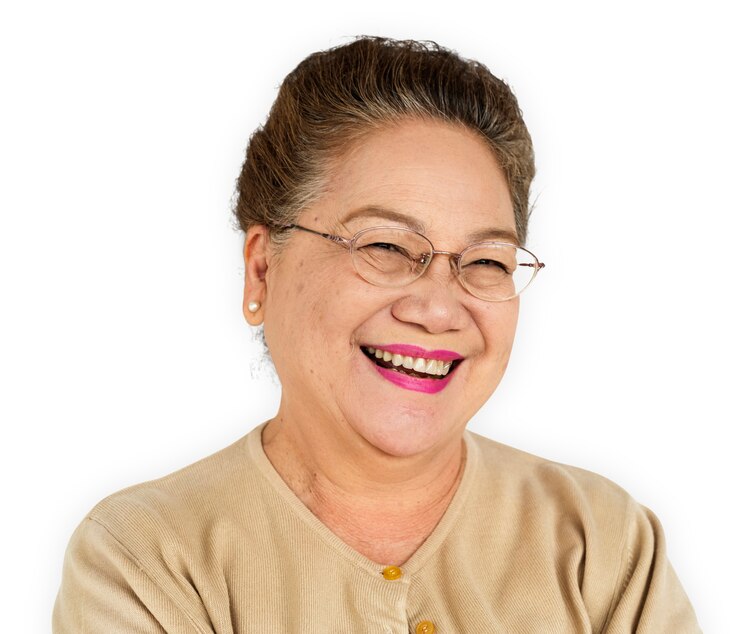 PSD mulheres adultas sênior sorrindo feliz conceito