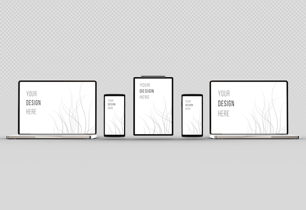 PSD multi-device-responsive-mockup-laptop-smartphone und -tablet