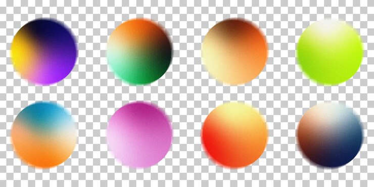 PSD multicolored abstract grainy shape set colorful textured geometric elements collection