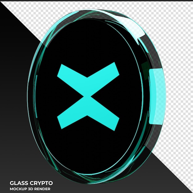 Multiversx egld glass crypto coin ilustración 3d