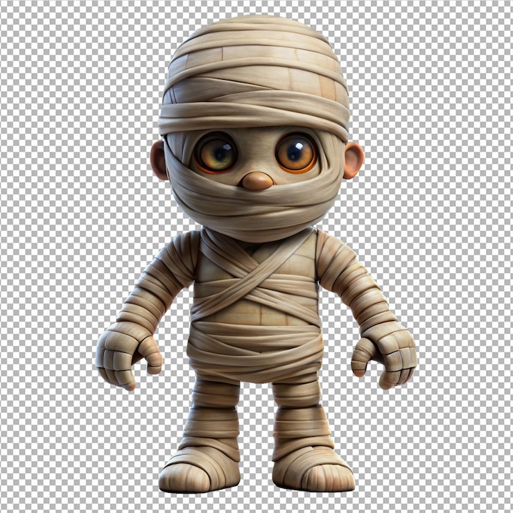 PSD múmia em fundo transparente