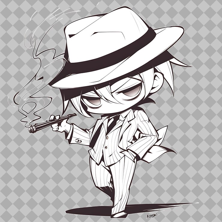 PSD mundo abierto de kawaii anime con adorables personajes de chibi diseños de pegatinas y descargas digitales