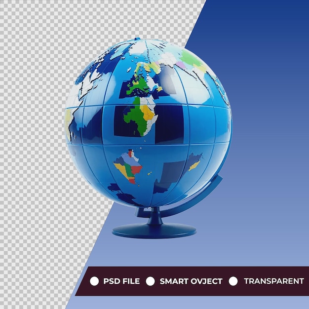 un mundo azul y blanco con un fondo azul y un fondo azul