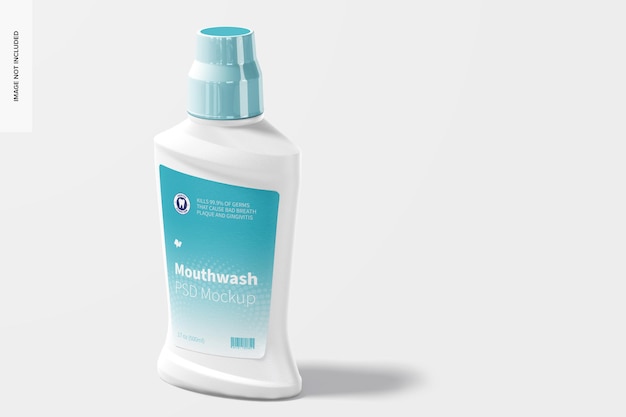 PSD mundwasserflasche mockup