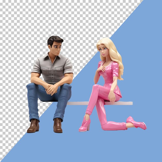 PSD muñeca barbie png ilustración