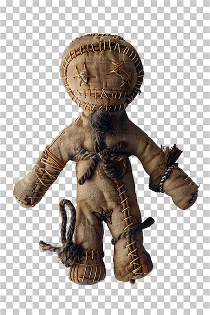 Muñeca vudú aislada en transparente