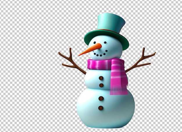 Muñeco de nieve de Navidad 3D