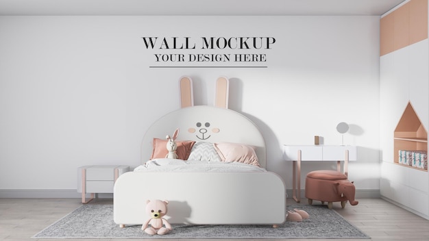 Mur De Maquette Derrière Un Lit D'enfant Incroyable