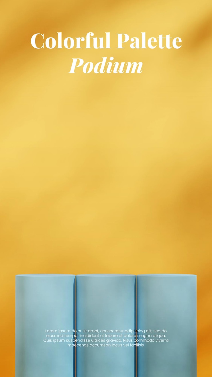PSD mur minimal lumineux image 3d rendu espace vide podium cylindrique bleu clair dans le portrait