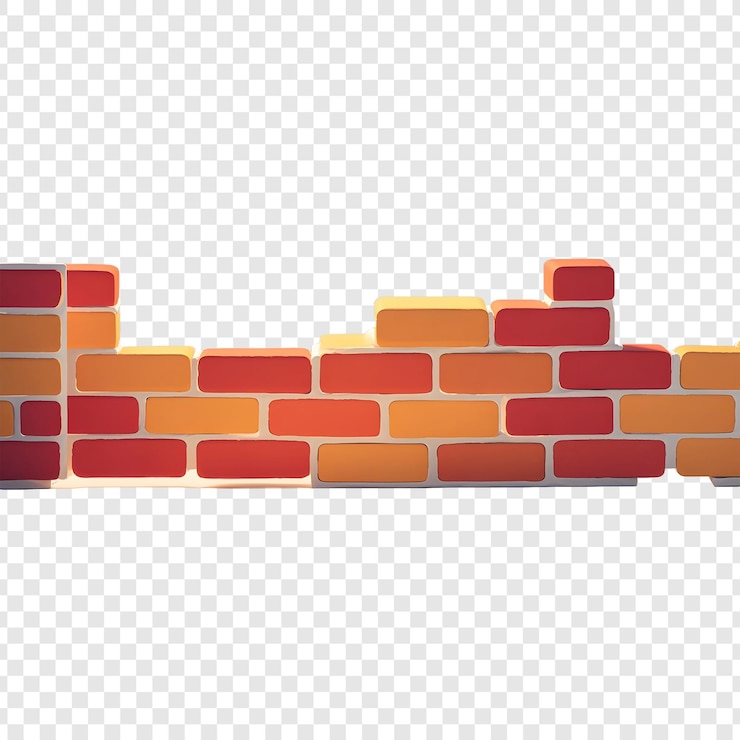 PSD muro di mattoni con un muro di pietra e un muro di mattone