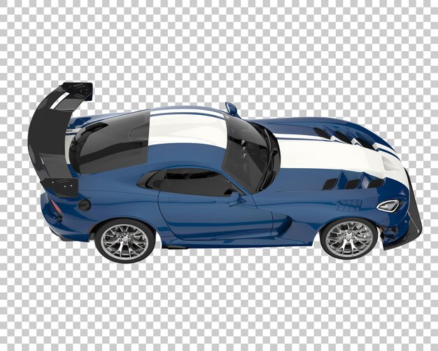 Muscle car sobre fondo transparente. Representación 3d - ilustración