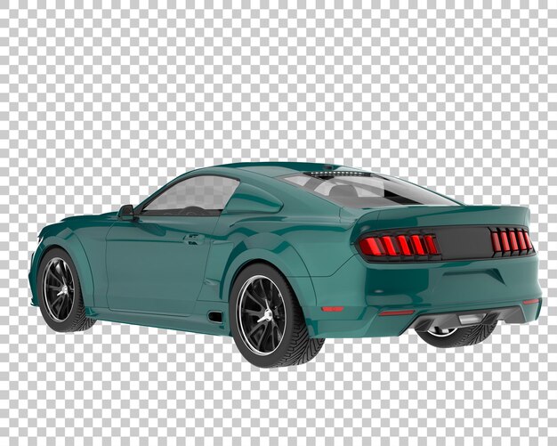 Muscle car sobre fondo transparente. Representación 3d - ilustración
