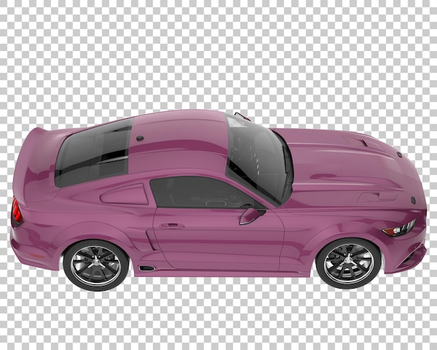 Muscle car sobre fondo transparente. Representación 3d - ilustración