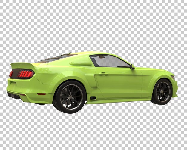 Muscle car sobre fondo transparente. Representación 3d - ilustración