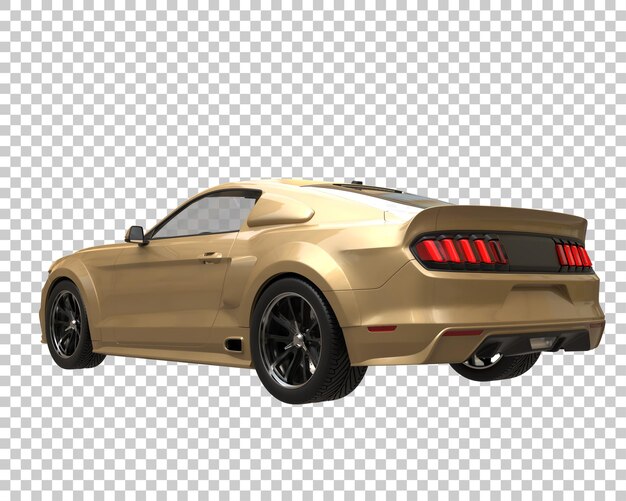 Muscle car sobre fondo transparente. Representación 3d - ilustración
