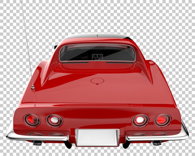 Muscle car sobre fondo transparente. Representación 3d - ilustración