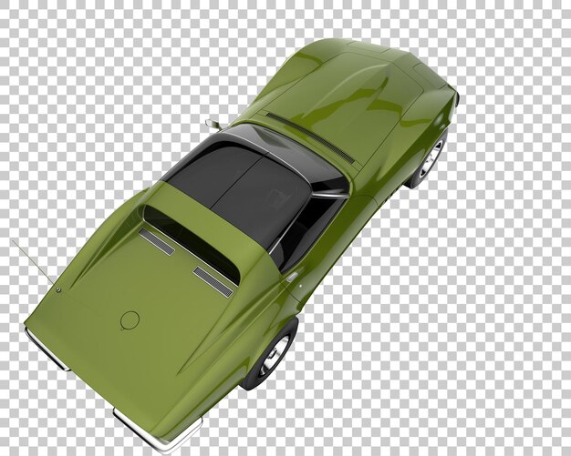 Muscle car sobre fondo transparente. Representación 3d - ilustración