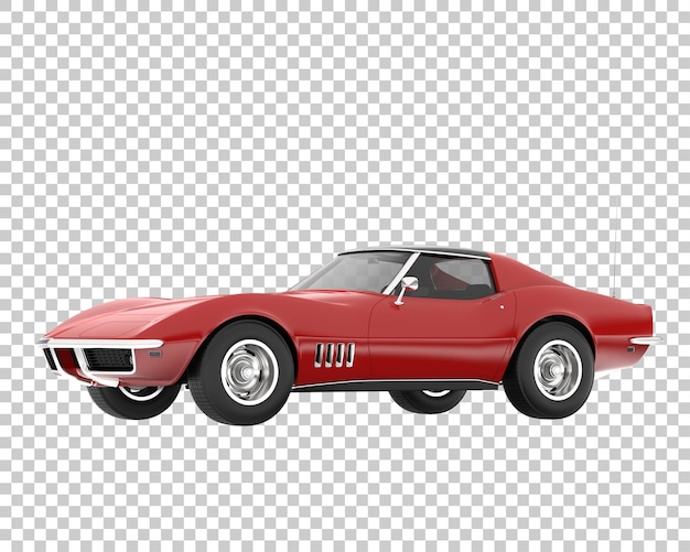 Muscle car sobre fondo transparente. representación 3d - ilustración