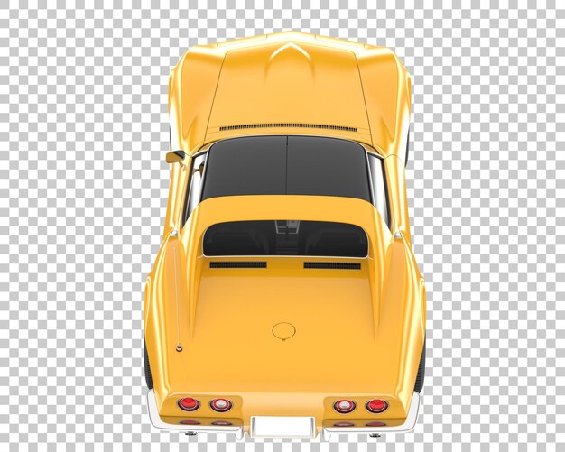 Muscle car sobre fondo transparente. Representación 3d - ilustración