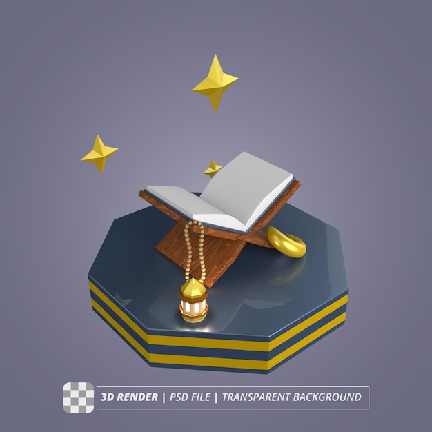 MUSHAF AL QURAN 3D RENDER IMMAGINI ISOLATE